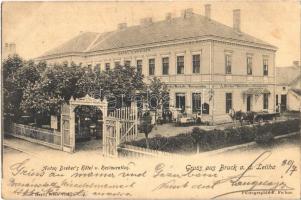 1900 Lajtabruck, Bruck an der Leitha; Anton Drehers Hotel, Bierhalle und Restauration / hotel, beer hall and restaurant (EK)