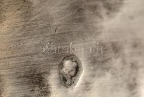 Ezüst(Ag) leveles tál, jelzett, 15×13,5 cm, nettó: 58,2 g