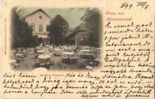 1899 Nagyszeben, Hermannstadt, Sibiu; Erlen parki cukrászda és kávéház / Conditorei / confectionery and cafe (EK)