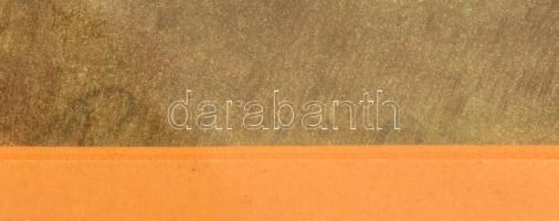 Révész Imre (1859-1945): Osztozkodók. Színezett rézkarc, papír,paszpartuban, jelzés nélkül, üvegezet...