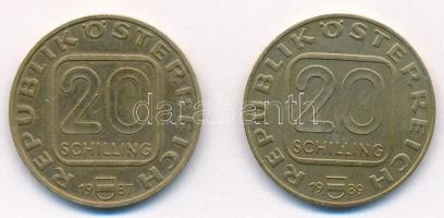 Ausztria 1987. 20Sch Cu-Ni-Al "Johan Ernst von Thun születésének 300. évfordulója" + 1989....