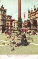 Venezia, Venice; I colombi in Piazza S. Marco / pigeons at St. Marks Square (EK)