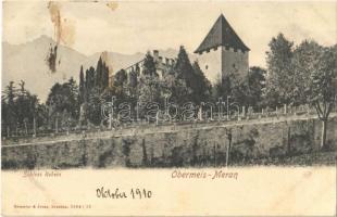 1910 Obermais, Maia Alta (Meran, Merano; Südtirol); Schloss Rubein / castle (fl)