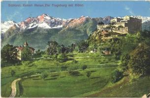 1911 Meran, Merano (Südtirol); Die Fragsburg mit Hotel / castle, hotel (EK)