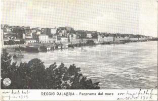 1908 Reggio Calabria, Panorama dal mare (EK)