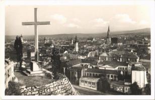 Kolozsvár, Cluj; Kilátás a Fellegvárról, kereszt / cross