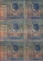 1912. 100K(13x) piros "Deutschösterreich" fny-sal T:III+,III,III/IV