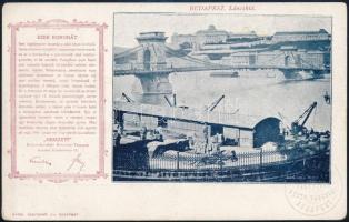 cca 1900 A Nemzeti Baleset-Biztosító Részvénytársaság képeslapként kiadott reklámja a biztosító szárazpecsétjével, jó állapotban