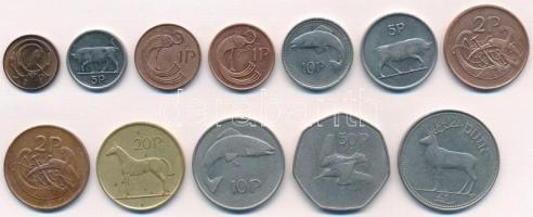Írország 1970-1996. 1/2p-1Ł (12xklf) T:1-,2 Ireland 1970-1996. 1/2 Penny - 1 Pound (12xdiff) C:AU,XF