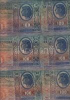 1912. 100K(19x) piros "Deutschösterreich" fny-sal T:II,II-