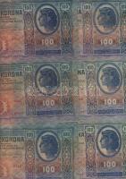 1912. 100K(19x) piros "Deutschösterreich" fny-sal T:II,II-