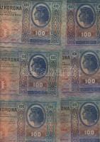 1912. 100K(19x) piros "Deutschösterreich" fny-sal T:II,II-