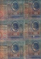 1912. 100K(20x) piros "Deutschösterreich" fny-sal T:II,II-