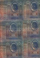 1912. 100K(20x) piros "Deutschösterreich" fny-sal T:II,II-