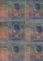 1912. 100K(20x) piros "Deutschösterreich" fny-sal T:II,II-