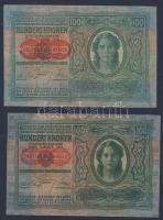 1912. 100K(20x) piros "Deutschösterreich" fny-sal T:II,II-