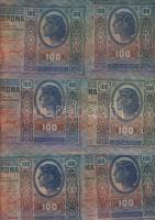 1912. 100K(12x) piros "Deutschösterreich" fny-sal T:II+