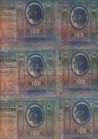 1912. 100K(12x) piros "Deutschösterreich" fny-sal T:II+