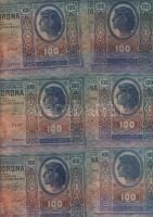 1912. 100K(12x) piros "Deutschösterreich" fny-sal T:II+