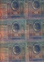 1912. 100K(12x) piros "Deutschösterreich" fny-sal T:II+