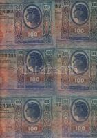 1912. 100K(12x) piros "Deutschösterreich" fny-sal T:II+