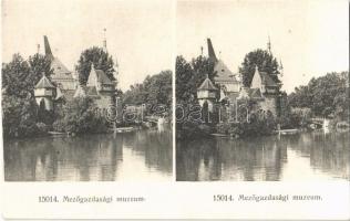 Budapest XIV. Mezőgazdasági múzeum. sztereó képeslap / stereo postcard