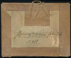 1938 Magyar oldalkocsis motoros egység Beregszászon a bevonulás idején, fotó üvegezett kis keretben,...