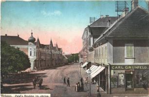 1914 Vinkovce, Vinkovci; Palaca Brodske im. obcine / utcakép, palota, Carl Grünfeld üzlete / palace, shop of Carl Grünfeld (EK)