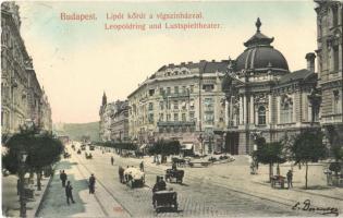 1908 Budapest XIII. Lipót körút, Vígszínház. Taussig A. (EK)