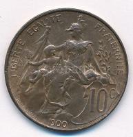 Franciaország 1900. 10c Br T:1-,2 France 1900. 10 Centimes Br C:AU,XF Krause KM#843