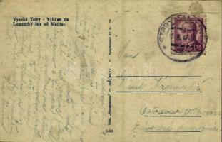 1947 Matlárháza, Tatranské Matliare (Magas-Tátra, Vysoké Tatry); Vyhlad na Lomnicky stít od Matliar ...