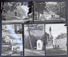 200 db MODERN magyar fekete-fehér retro képeslap kisebb településekkel / 200 modern Hungarian black and white retro postcards with small settlements