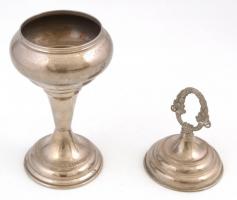 Fém kupa tetővel, jó állapotban, m: 27,5 cm