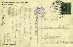 1935 Tátra, Vysoké Tatry; Rysy a Velká Vysoká / Tengerszem-csúcs és Tátra-csúcs / mountain peaks + &...