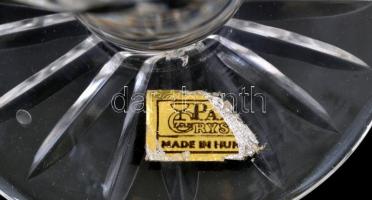 Kis üveg váza és pohár, egyik matricával jelzett, apró hibákkal, m: 10 és 14 cm