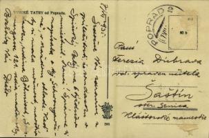 Poprád (Magas-Tátra, Vysoké Tatry); "Kriván" photo (ragasztónyom / gluemark)