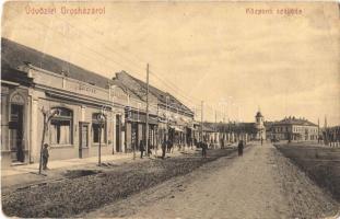 1908 Orosháza, Központi szálloda és kávéház, Brunner Ármin üzlete. W. L. 1621. (kopott sarkak / worn corners)
