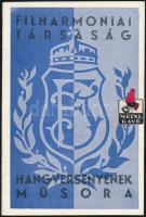 1935-1936 Filharmoniai Társaság 2 műsorfüzete, benne a zenekar nyilvános főpróbáival, a vezénylő Dr....
