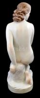 Herendi porcelán akt, kézzel festett, jelzett (Horváth Géza, Tertia), gyári repedéssel, m: 45,5 cm