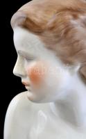 Herendi porcelán akt, kézzel festett, jelzett (Horváth Géza, Tertia), gyári repedéssel, m: 45,5 cm