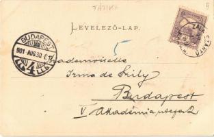 1901 Zalaszántó, Tátika várrom, Kisfaludy Sándor versével. Kiadja Mérei Ignác 40. sz