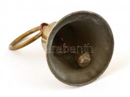 Réz csengő, sérült, d: 8,5 cm