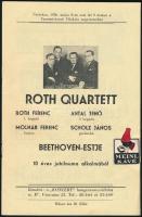 1936 Koncert Hangversenyvállalat Rt. műsorfüzete. Benne: Roth-Quartet Beethoven-estéjével, 1936. máj. 8., valamint Hubermann, Földes Andor, Bruno Walter és mások koncertjeivel. A borítón Meinl Kávé címkékkel.