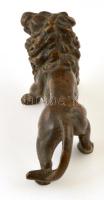 Oroszlán, bronz figura, 10×6 cm