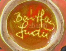 Bártfay Judit (?-?): Nagy méretű dekoratív váza, Jelzett, hibátlan. 37 cm