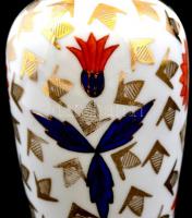 Zsolnay keleti mintás porcelán vázák 2 db, egyik erősebben kopott. Jelzettek. 10 cm, 11,5 cm