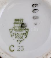 Zsolnay keleti mintás porcelán vázák 2 db, egyik erősebben kopott. Jelzettek. 10 cm, 11,5 cm