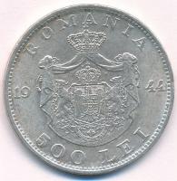 Románia 1944. 500L Ag "I. Mihály" T:1- ph.
Romania 1944. 500 Lei Ag "Mihai I" C...