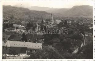 1942 Nagybánya, Baia Mare; látkép, templomok / general view with churches