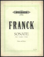 Cesar Franck: Sonate A dur für Violine und Klavier. Leipzig, Edition Peters. Papírkötésben.